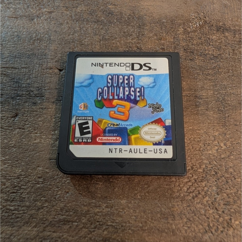 Super Collapse 3 Nintendo DS 2007 Puzzle Game NTR-AULE-USA Tested Working